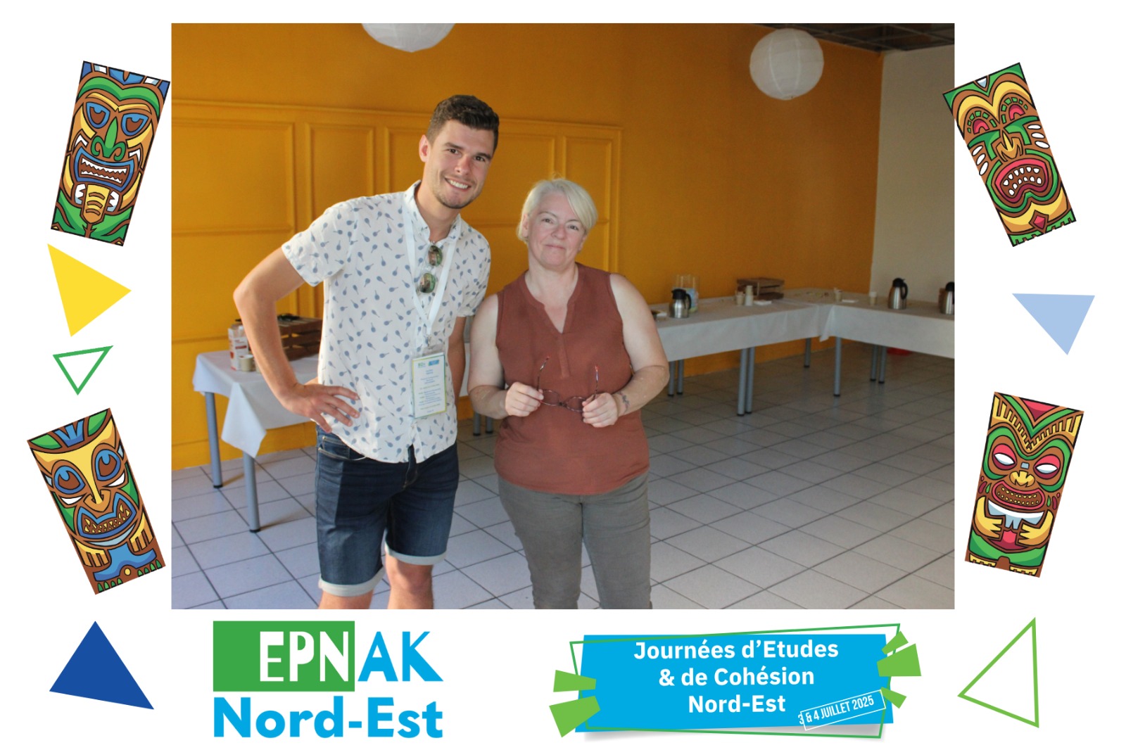 Estelle avec Aurélien lors d’un événement d’entreprise en Moselle.