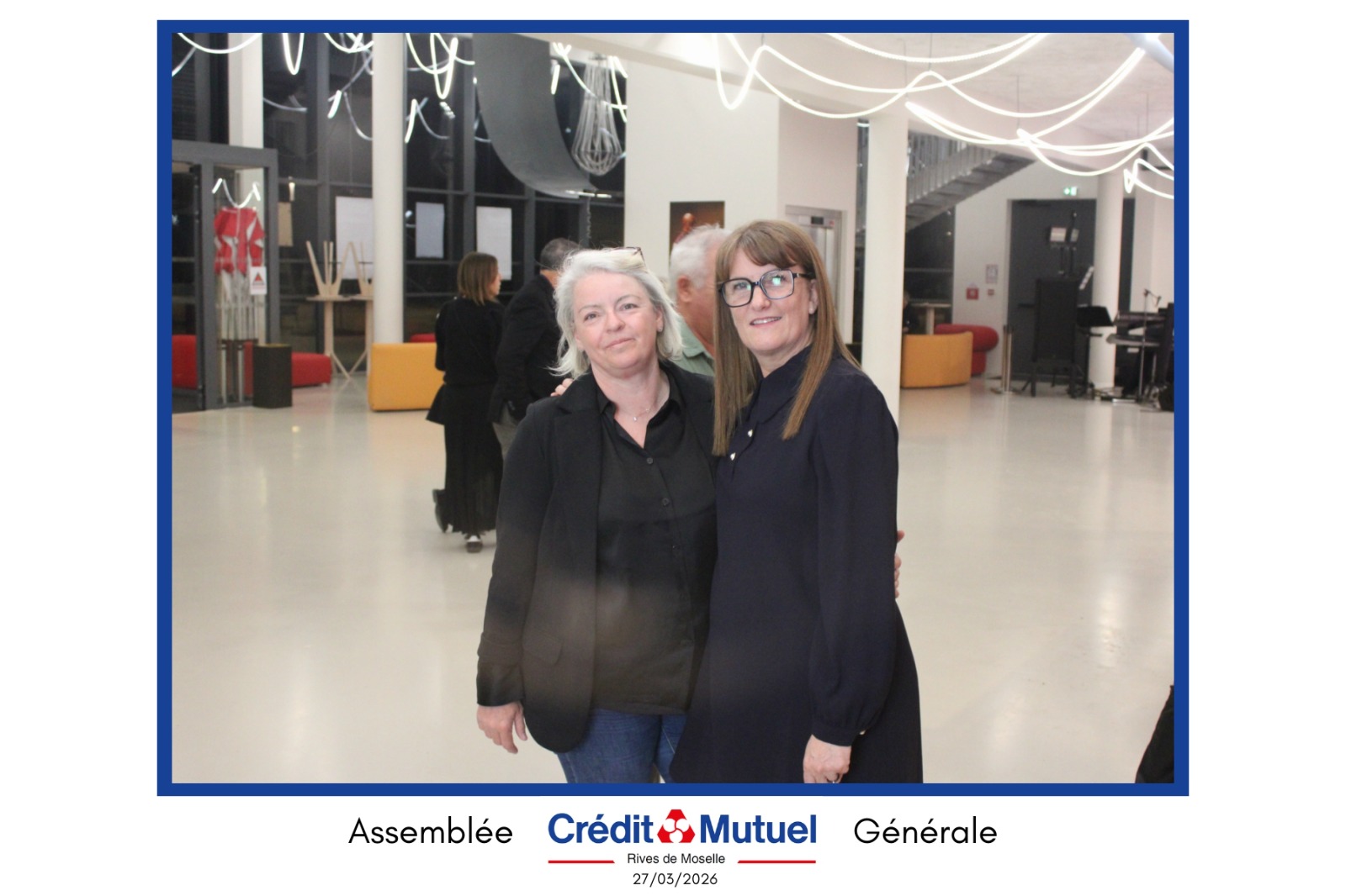 Borne photo installée lors d’un événement Crédit Mutuel en Moselle